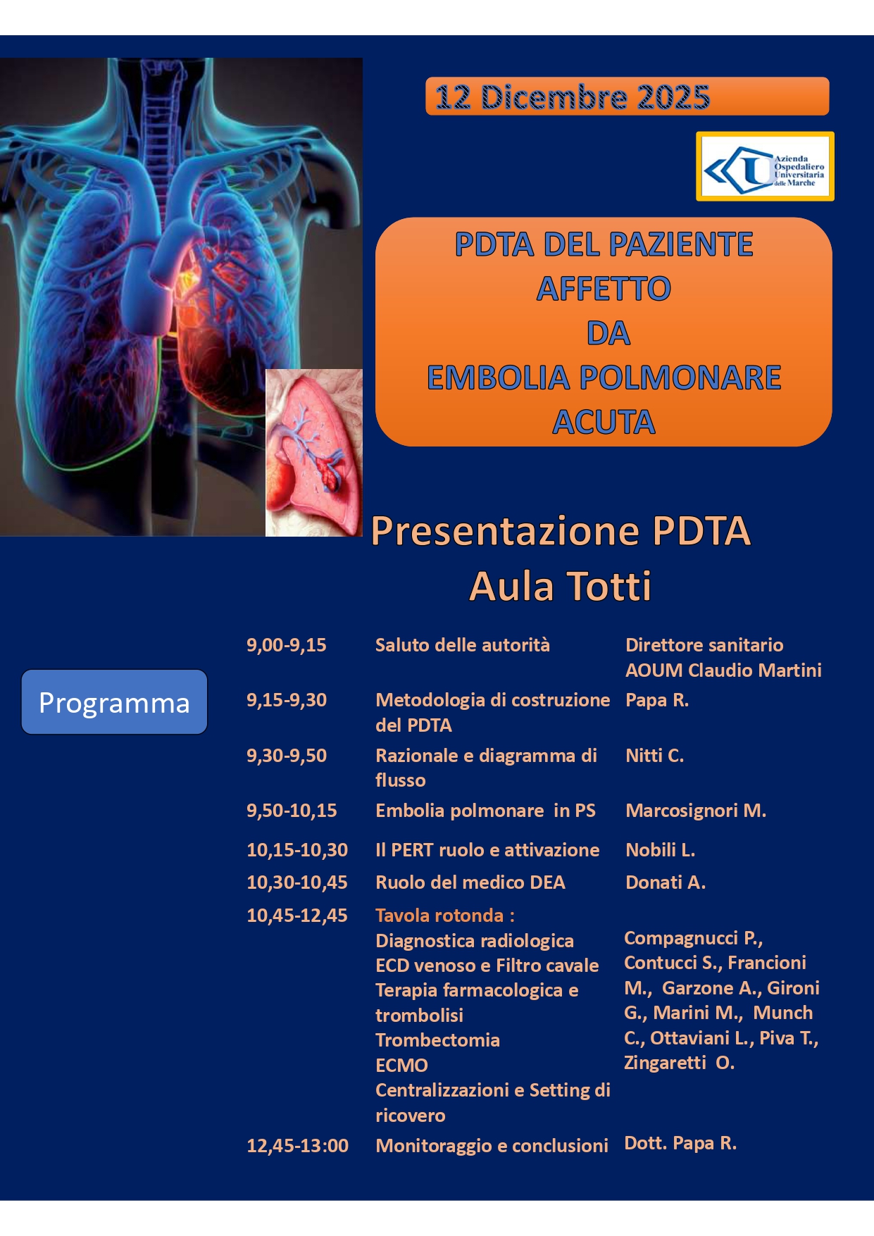 Presentazione del PDTA per la gestione del pazient