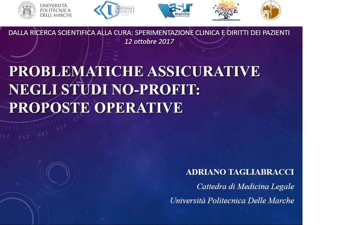 i) Problematiche assicurative negli studi no-profit: proposte operative